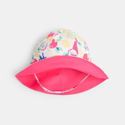 قبعة شمسية بيضاء واقية من الأشعة فوق البنفسجية للطفلة الرضيعة